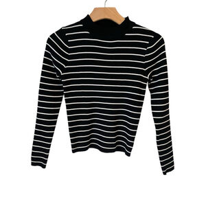 Petal + Pup Sweater Womens Size 4 Black White Striped